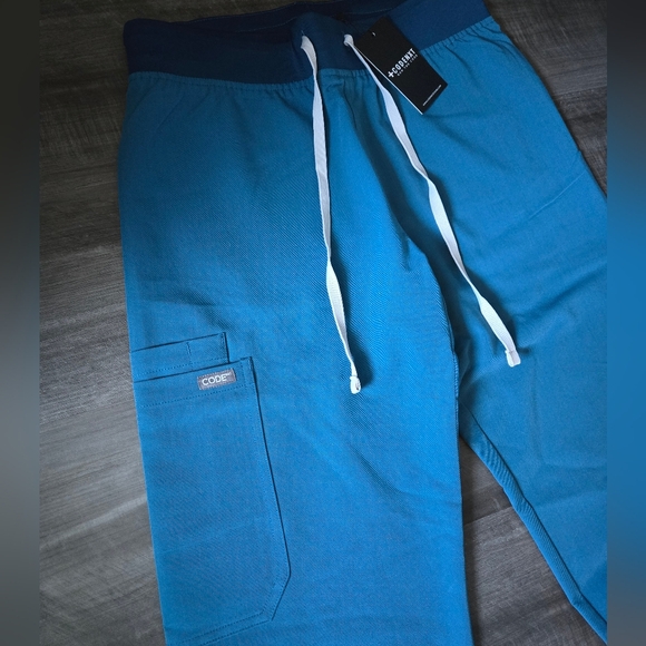 NWT Code NXT Carribean Blue Scrub Pants - Picture 6 of 8